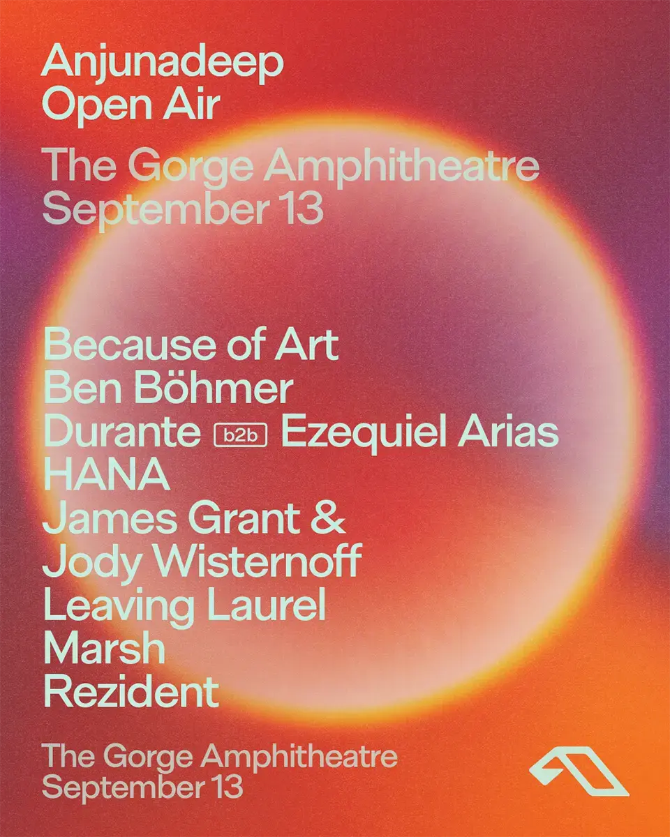 Anjunadeep Open Air lineup — Sunday September 13